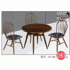 圓桌快餐桌勝芳餐桌 鋼木餐桌椅 快餐桌椅批發 景祥家具廠