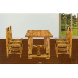 勝芳原生態火燒木家具批發 主題酒店桌椅 實木餐桌餐椅批發 桌面 戶外實木餐桌椅 原生態酒店家具 酒店家具 和合家具