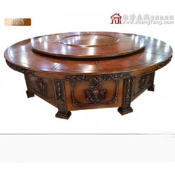 勝芳餐桌椅 轉盤桌 實木旋轉大餐臺 桌面 桌架  實木餐桌椅 實木餐臺椅 中式餐桌椅 實木餐桌椅組合批發 木質家具 餐廳家具中式家具  長松家具