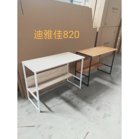 勝芳鋼木桌批發簡約家用電腦桌臥式床頭小桌現代鐵藝休閑桌學習桌寫字桌兒童迪雅佳家具
