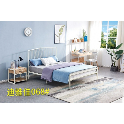 勝芳鐵床批發歐式鐵藝床童床復古旅館鐵架床雙人床酒店公寓床臥室鐵架床公主床金屬床宜家迪雅佳家具