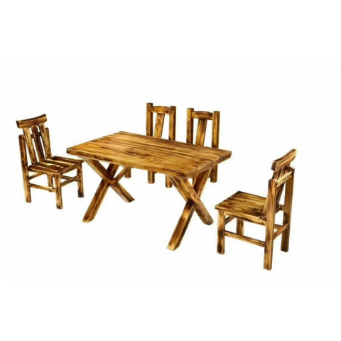 勝芳原生態火燒木家具批發 主題酒店桌椅 實木餐桌餐椅批發 桌面 戶外實木餐桌椅 原生態酒店家具 酒店家具 和合家具