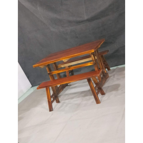 勝芳原生態火燒木家具批發 主題酒店桌椅 實木餐桌餐椅批發 桌面 戶外實木餐桌椅 原生態酒店家具 酒店家具 和合家具