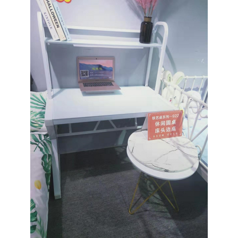 勝芳鋼木桌批發簡約家用電腦桌臥式床頭小桌現代鐵藝休閑桌學習桌寫字桌兒童迪雅佳家具