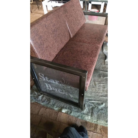 勝芳家具批發(fā) 卡座 咖啡椅 懶人椅 沙發(fā)椅 復(fù)古鐵藝卡座 休閑 餐館西餐廳咖啡廳桌椅組合 談桌椅組合 佳美酒店家具