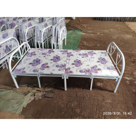 勝芳圓頭兩折床 折疊床 簡易床 午休床 四折床 單人床 陪護床 鐵藝床 竹板床 龍骨床 單人床批發 臥室家具 立達勝強家具