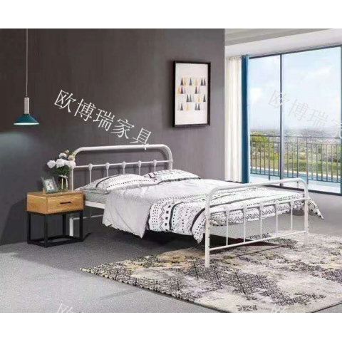 勝芳床鋪批發歐式床 鐵床 鐵藝床 雙人床 雙人床 折疊雙人床 鐵藝雙人床 雙人板床 金屬床 臥室家具 歐博瑞家具
