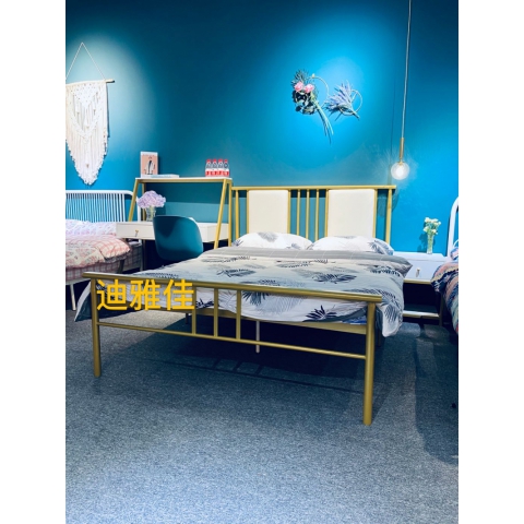 勝芳鐵床批發 歐式鐵藝床 復古旅館鐵架床 雙人床 酒店公寓床 臥室鐵架床 公主床 金屬床 迪雅佳家具