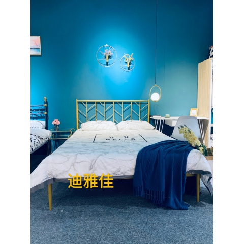 勝芳鐵床批發 歐式鐵藝床 復古旅館鐵架床 雙人床 酒店公寓床 臥室鐵架床 公主床 金屬床 迪雅佳家具