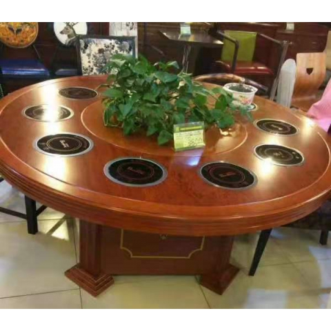 勝芳餐桌批發 酒店餐桌 大圓桌 多人 餐館 磁爐餐桌 飯店 桌子 餐廳 包間 包廂 酒店家具 雙全實木家具