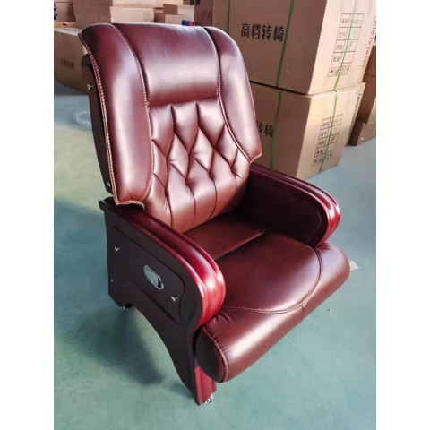 勝芳辦公椅批發 大班椅  皮藝 老板椅旋轉 電腦椅 總裁椅 經理椅子 實木腳 辦公椅 帶輪櫈子 永錦家具