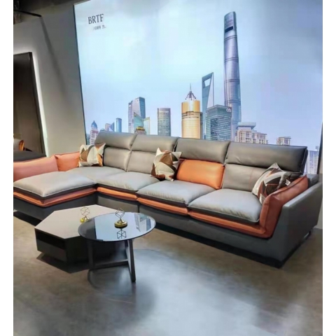 勝芳沙發(fā)批發(fā) 香河沙發(fā)  布藝沙發(fā) 彩色布藝沙發(fā) L型轉角貴妃組合 科技布 高密度海綿 羽絨包 圣珂蒂詩家具