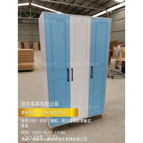 勝芳家具批發 衣柜 木質衣柜 兩開門衣柜 板式衣柜批發 兩開門衣柜 現代簡約衣柜 臥室家具 田豐家具