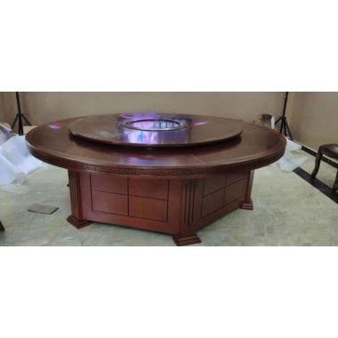 勝芳餐桌椅 轉盤桌 實木旋轉大餐臺 桌面 桌架  實木餐桌椅 實木餐臺椅 中式餐桌椅 實木餐桌椅組合批發 木質家具 餐廳家具中式家具  長松家具