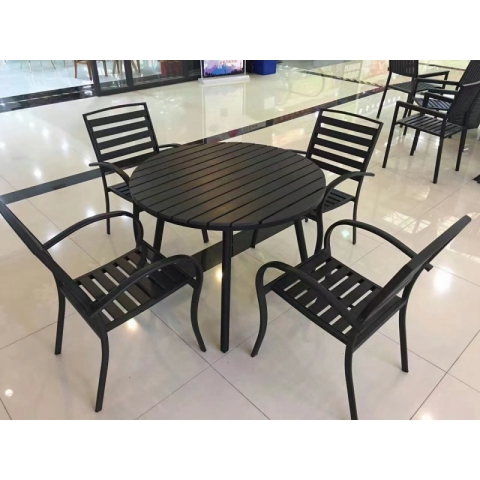 勝芳桌椅批發 塑木戶外桌椅 小吃 美食 燒烤 桌椅組合 木條桌椅 長桌長凳 戶外圓桌 戶外椅子 扶手椅 戶外家具 博涵家具