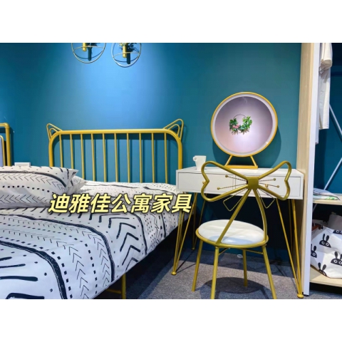 勝芳鐵床批發 歐式鐵藝床 復古旅館鐵架床 公寓床  雙人床 酒店公寓床 臥室鐵架床 公主床 金屬床 迪雅佳家具