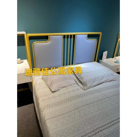 勝芳鐵床批發 歐式鐵藝床 復古旅館鐵架床 雙人床 酒店公寓床 臥室鐵架床 公主床 金屬床 迪雅佳家具