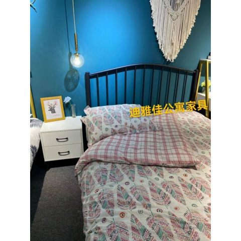 勝芳鐵床批發 歐式鐵藝床 復古旅館鐵架床 雙人床 酒店公寓床 臥室鐵架床 公主床 金屬床 迪雅佳家具