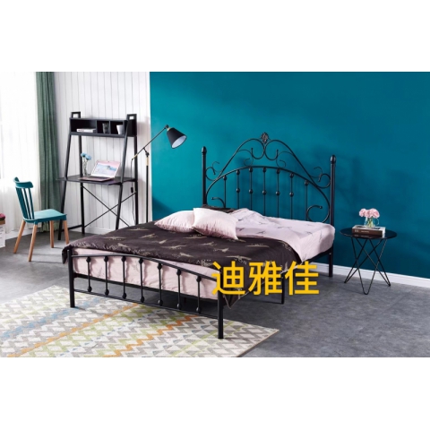 勝芳鐵床批發 歐式鐵藝床 復古旅館鐵架床 雙人床 酒店公寓床 臥室鐵架床 公主床 金屬床 迪雅佳家具