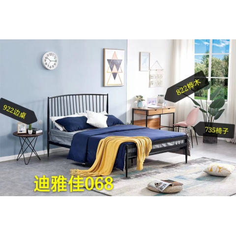 勝芳鐵床批發 歐式鐵藝床 復古旅館鐵架床 雙人床 酒店公寓床 臥室鐵架床 公主床 金屬床 迪雅佳家具