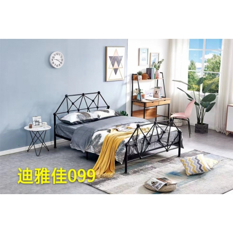 勝芳鐵床批發 歐式鐵藝床 復古旅館鐵架床 雙人床 酒店公寓床 臥室鐵架床 公主床 金屬床 迪雅佳家具