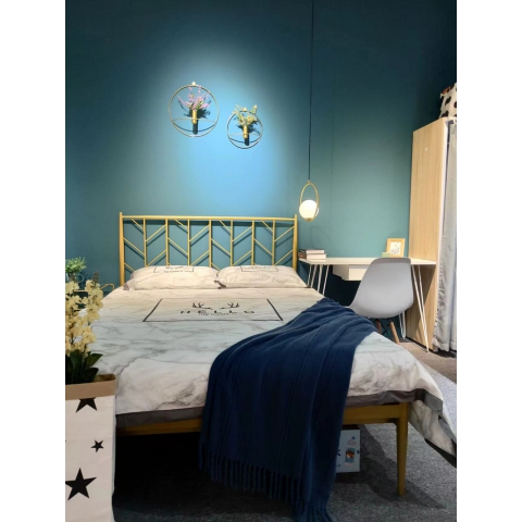 勝芳鐵床批發 歐式鐵藝床 復古旅館鐵架床 雙人床 酒店公寓床 臥室鐵架床 公主床 金屬床 迪雅佳家具