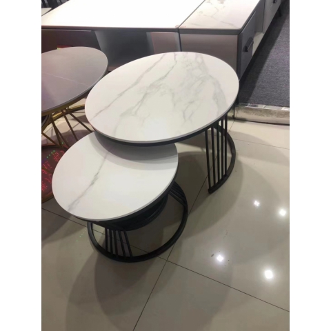 勝芳巖板茶幾批發 套幾 巖板桌 巖板家具 家用家具  現代 巖板套幾  龍騰家具