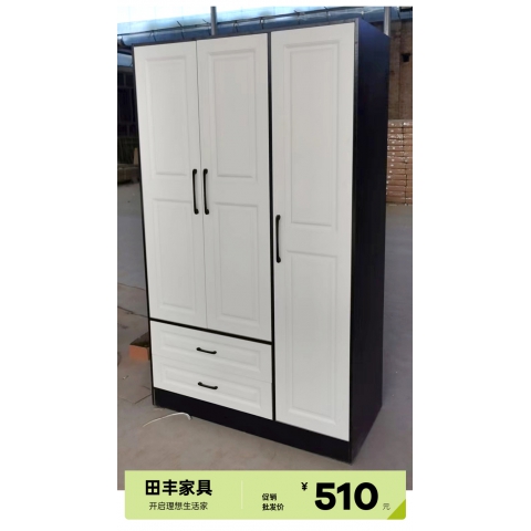 勝芳家具批發 衣柜 木質衣柜 兩開門衣柜 板式衣柜批發 兩開門衣柜 現代簡約衣柜 臥室家具 田豐家具