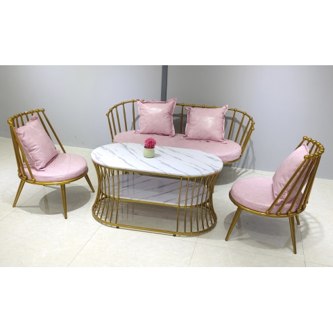 勝芳輕奢現代鐵藝沙發  小戶型網紅沙發 工作室接待組合沙發 現代簡約沙發 服裝店 辦公室 會客沙發  正尚家具批發