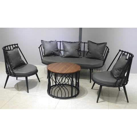 勝芳輕奢現代鐵藝沙發  小戶型網紅沙發 工作室接待組合沙發 現代簡約沙發 服裝店 辦公室 會客沙發  正尚家具批發