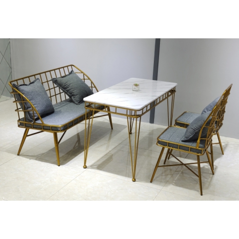 勝芳輕奢現代鐵藝沙發  小戶型網紅沙發 工作室接待組合沙發 現代簡約沙發 服裝店 辦公室 會客沙發  正尚家具批發