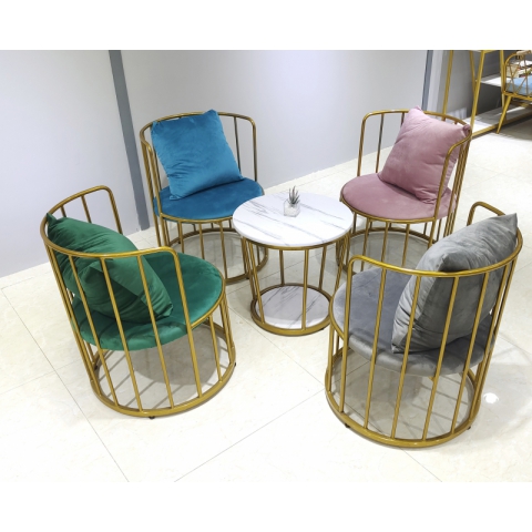 勝芳輕奢現代鐵藝沙發  小戶型網紅沙發 工作室接待組合沙發 現代簡約沙發 服裝店 辦公室 會客沙發  正尚家具批發