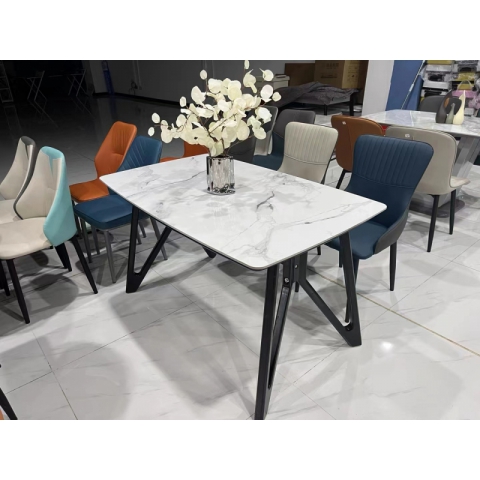 勝芳巖板餐桌批發 意式輕奢餐桌 抽拉臺  亮光巖板餐桌 小戶型餐臺 啞光巖板餐桌 餐廳餐桌椅 巖板餐臺簡約餐桌 隆派家具
