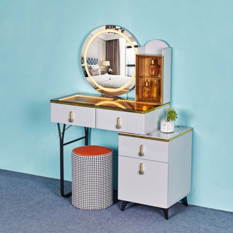 勝芳梳妝臺批發(fā) 現(xiàn)代簡約型 網(wǎng)紅小型化妝桌 輕奢 梳妝臺 梳妝桌 化妝柜 梳妝臺 化妝臺 化妝桌 典侖家具