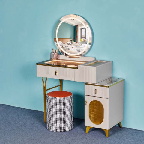 勝芳梳妝臺批發(fā) 現(xiàn)代簡約型 網(wǎng)紅小型化妝桌 輕奢 梳妝臺 梳妝桌 化妝柜 梳妝臺 化妝臺 化妝桌 典侖家具