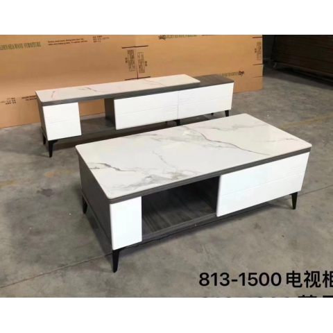 勝芳茶幾電視柜批發 巖板茶幾 巖板電視柜 輕奢簡約現代時尚客廳家具 小戶型客廳家用 茶幾電視柜 冠榮家具