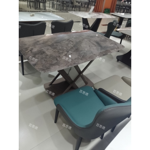 勝芳餐桌批發(fā) 理石餐臺(tái) 歐式餐桌椅 巖板餐臺(tái) 簡(jiǎn)約餐桌椅 小戶(hù)型理石餐桌  餐廳家具  百思德家具