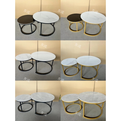 勝芳茶幾批發巖板茶幾仿巖板茶幾理石茶幾仿理石茶幾套幾 鐵藝茶幾 家用茶幾組合茶幾 北歐風格 簡約網紅茶幾 輕奢茶幾客廳家具 東成家具