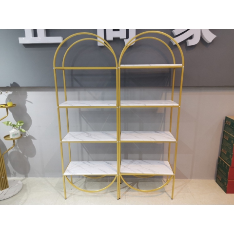 勝芳北歐鐵藝置物架 鳥籠置物架 客廳陽臺落地多層花架 服裝店包包架 金色展示架  正尚家具批發