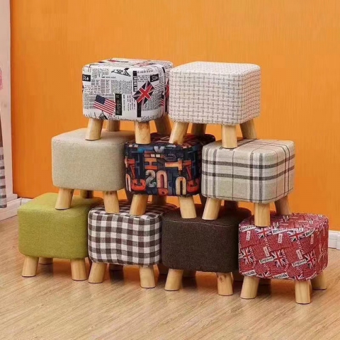 勝芳沙發凳批發 可拆洗凳子 換鞋凳 沙發凳 矮凳 坐墩 方皮墩批發 客廳家具 臥室家具 華陽沙發