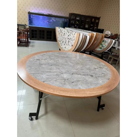 勝芳大圓桌 折疊桌批發 家用折疊大圓桌 吃飯桌子 簡易餐桌 飯店餐桌 圓桌 酒店桌 可移動餐桌 餐廳家具 飯店家具 辰陽家具