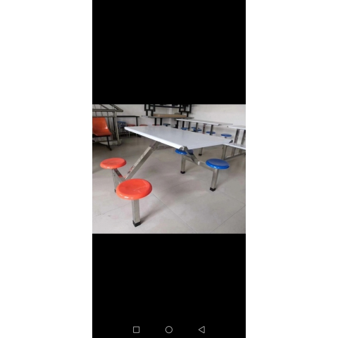 勝芳連體餐桌批發 不銹鋼餐桌椅 四連體 餐桌椅 食堂連體桌 快餐桌椅 學生餐桌椅 肯德基餐桌 志強家具