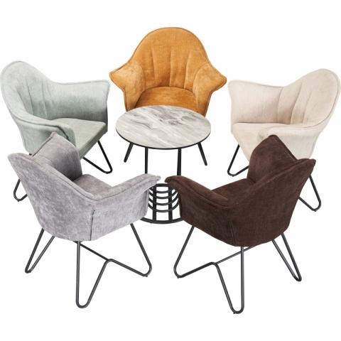 勝芳休閑輕奢桌椅批發 卡座 咖啡桌椅 網紅桌椅 酒店家具 軟包椅 接待桌椅 鈦金桌椅 北歐鈦金桌椅 岳明達家具