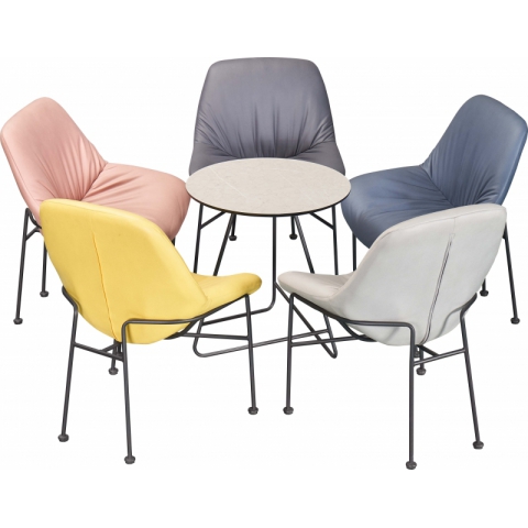 勝芳休閑輕奢桌椅批發 卡座 咖啡桌椅 網紅桌椅 酒店家具 軟包椅 接待桌椅 鈦金桌椅 北歐鈦金桌椅 岳明達家具