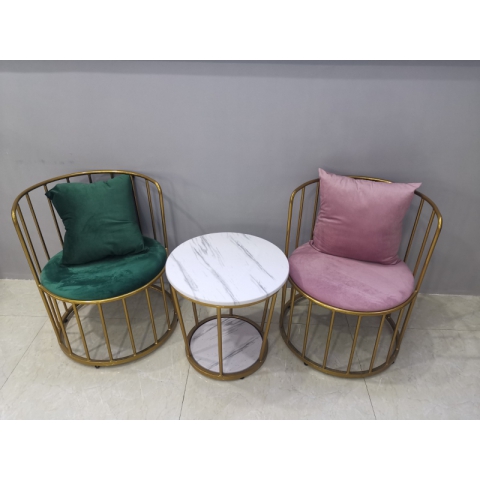 勝芳休閑輕奢桌椅批發(fā)，咖啡桌椅，網(wǎng)紅桌椅，洽談，接待桌椅，鈦金桌椅，北歐鈦金桌椅，正尚家具