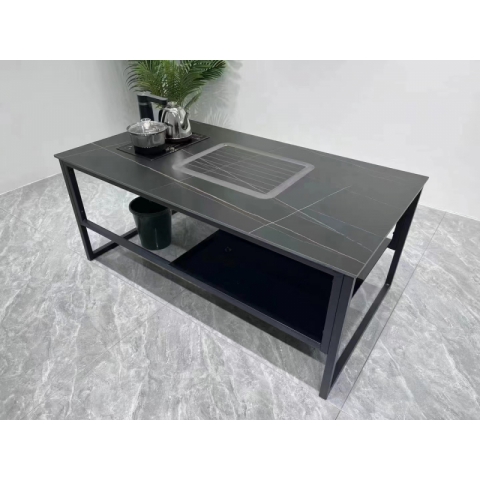 勝芳巖板茶臺批發 巖板茶臺 火燒石茶臺 一體茶臺巖功夫茶桌 泡茶桌 飲茶桌 品茶桌   巖板茶幾 辦公茶幾  家用 茶幾  鐵藝茶幾 恒貴家具