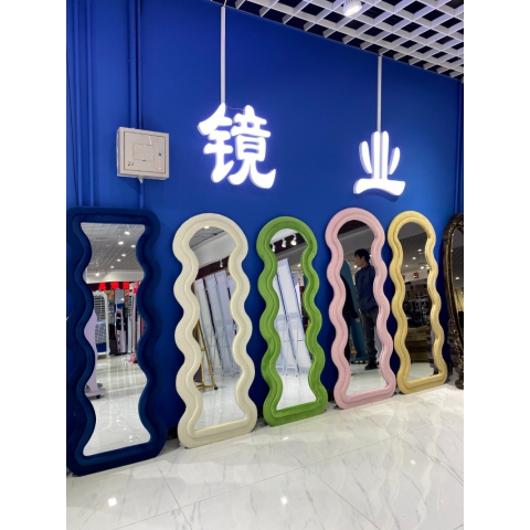 勝芳家具批發 鋁合金穿衣鏡 全身鏡 試衣鏡 落地鏡 服裝店鏡子 臥室長鏡子 全身鏡 簡約 立體 移動 驕陽家具