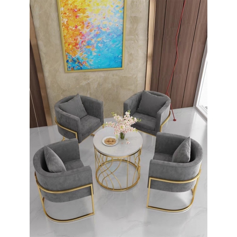 勝芳休閑輕奢桌椅批發，咖啡桌椅，網紅桌椅，洽談，接待桌椅，鈦金桌椅，北歐鈦金桌椅，正尚家具