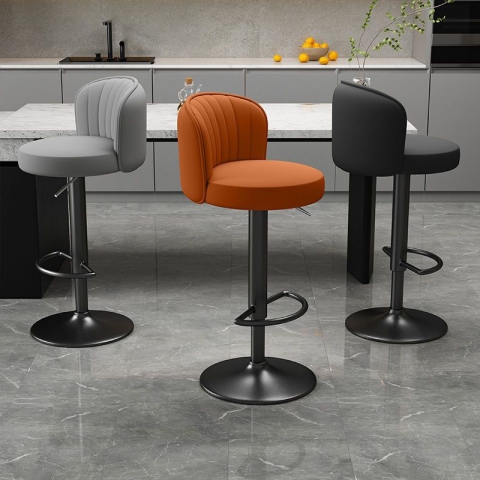 勝芳吧椅批發 酒吧臺椅子 復古美式吧椅 高腳椅凳 KTV前臺椅 高腳椅 吧臺凳 理發椅 靠背酒吧椅 升降椅 金奧福家具