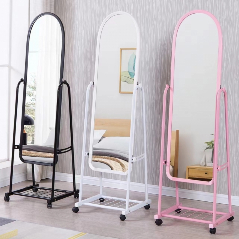 勝芳家具批發 鋁合金穿衣鏡 全身鏡 試衣鏡 落地鏡 服裝店鏡子 臥室長鏡子 全身鏡 簡約 立體 移動 佰達家具